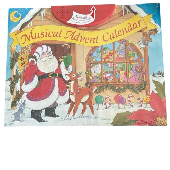 VTG Christmas Musical Advent Calendar Open Doors For Holiday 25 Holiday Songs - Picture 1 of 4